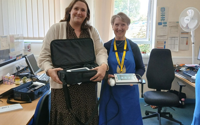 '. LEAGUE OF FRIENDS FUNDS EQUIPMENT FOR ILKESTON COMMUNITY OUTPATIENTS.'